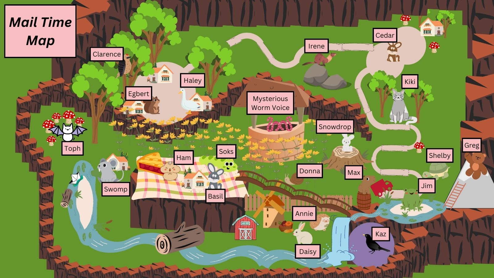 Is there a map in Mail Time? Game Sandwich