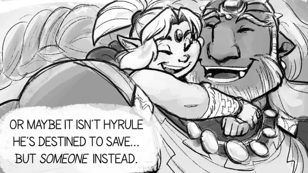Growing Up Gerudo — Here's the Child Link and Midna illustration I
