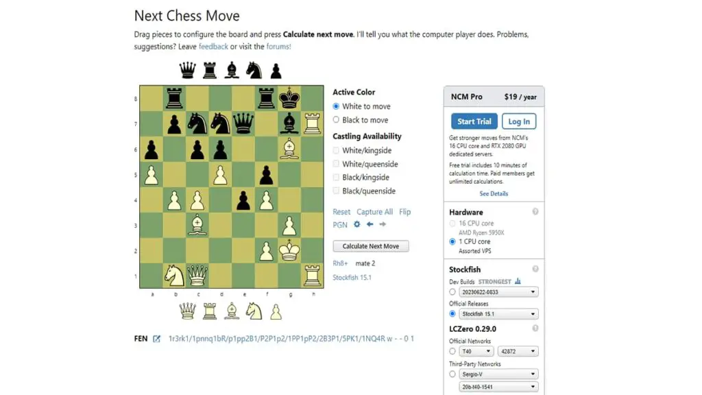 Calculate the Best Move in Algebraic Chess Notation: The Password