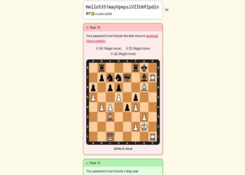 Rule 16 How to make the best move in algebraic chess notation in The Password Game