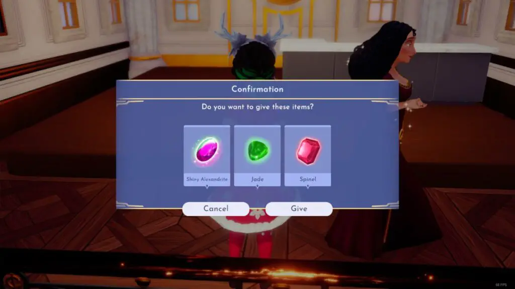Disney-Dreamlight-Valley-Center-of-Attention-Giving-Gems-to-Scrooge
