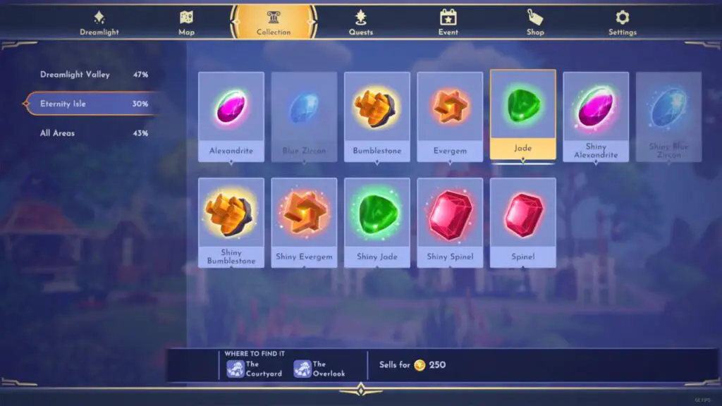 Disney-Dreamlight-Valley-Get-Jade-Summary-Page
