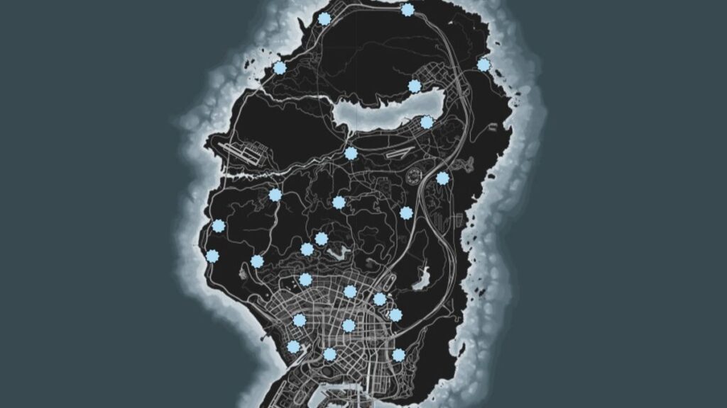 GTA-Online-Snowman-Locations-Map