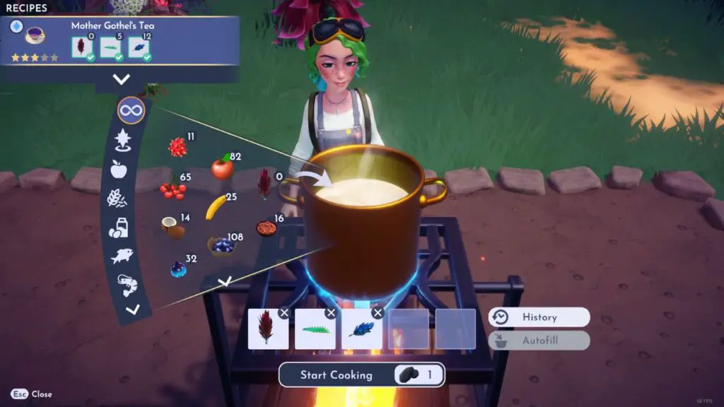 Disney-Dreamlight-Valley-All-Right-Notes-Quest-Guide-Player-Making-Tea
