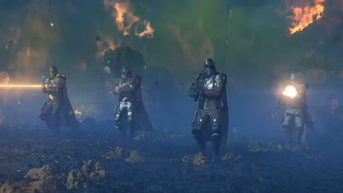 Helldivers-2-Major-orders-players-shooting-guns