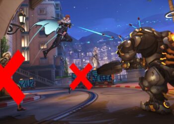 Freja shooting Reinhardt, but Cassidy and Lifeweaver are X'd out