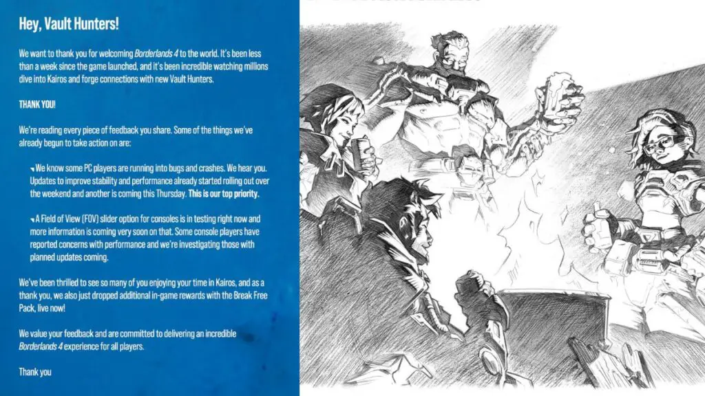 Borderlands 4 Gearbox Performance statement