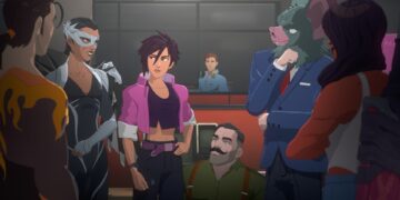 The Z-Team talking with Robert in the background in Dispatch.