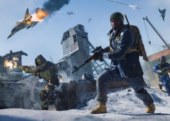 Black Ops 6 soldiers running through snow