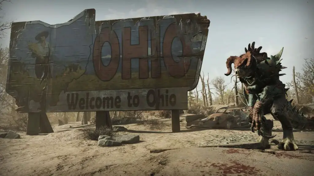 Fallout 76 Burning Springs Update Ohio Sign