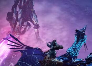 Horizon Steel Frontiers character on the back of bird in combat