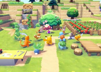 Pokémon gathering around in Pokémon Pokopia.