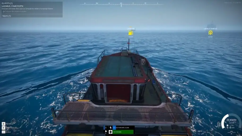 Sailing on the open sea in The Last Caretaker.