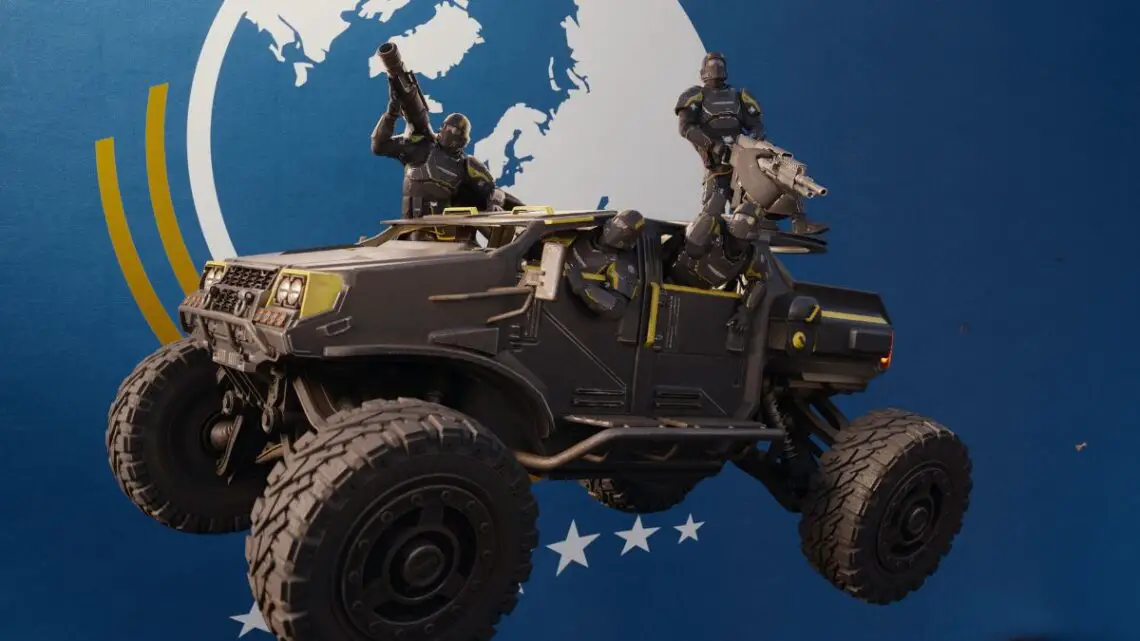Helldivers 2 Helldivers in Vehicle