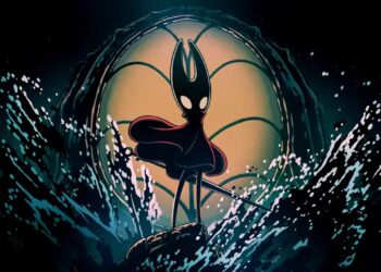 Hollow Knight: Silksong Sea of Sorrows teaser featuring Hornet standing in water.
