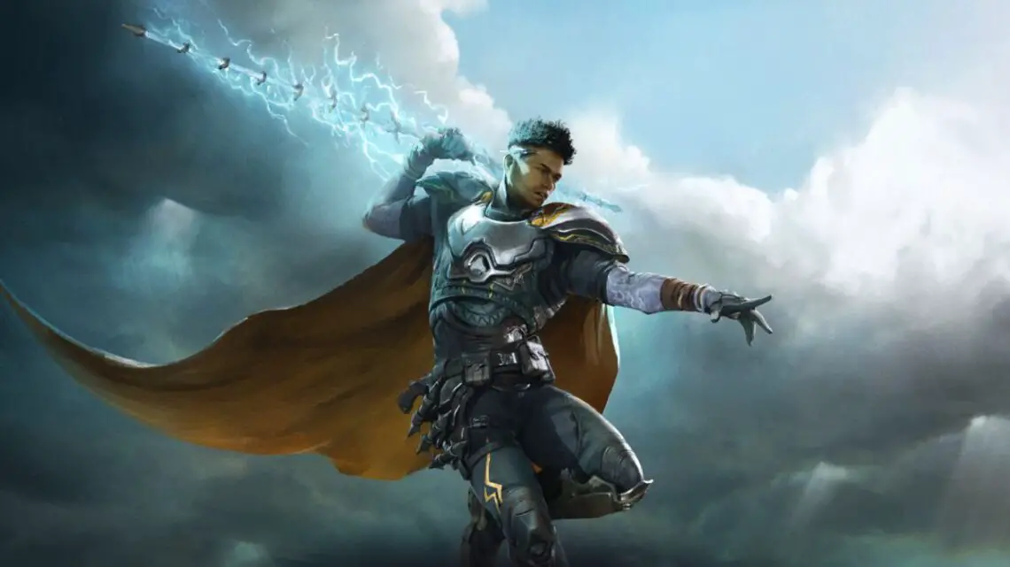 Highguard character holding lightning spear