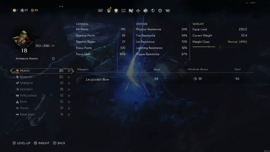 No Rest for the Wicked Character Upgrades