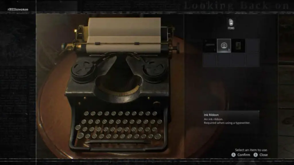 Resident EVil Requiem Ink Ribbon Save